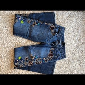 Arden B Embroidered Jeans Size 2
